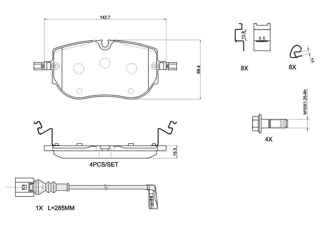 Brembo P 85 192 Brake Pad Set, disc brake P85192: Buy near me in Poland at 2407.PL - Good price!