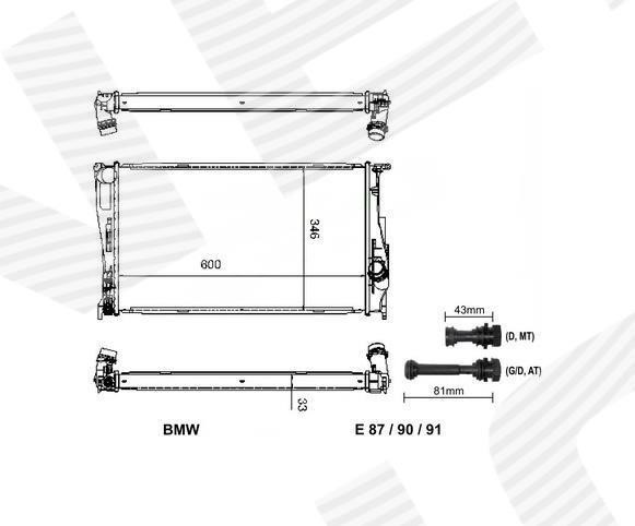 Signeda RA60785Q Radiator, engine cooling RA60785Q: Buy near me at 2407.PL in Poland at an Affordable price!