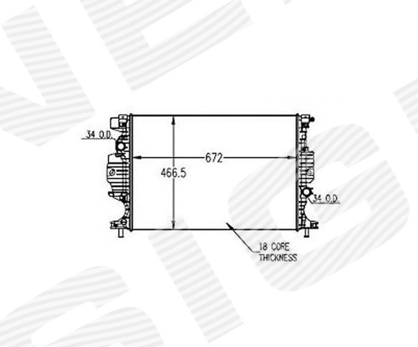 Signeda RA13321 Radiator, engine cooling RA13321: Buy near me at 2407.PL in Poland at an Affordable price!