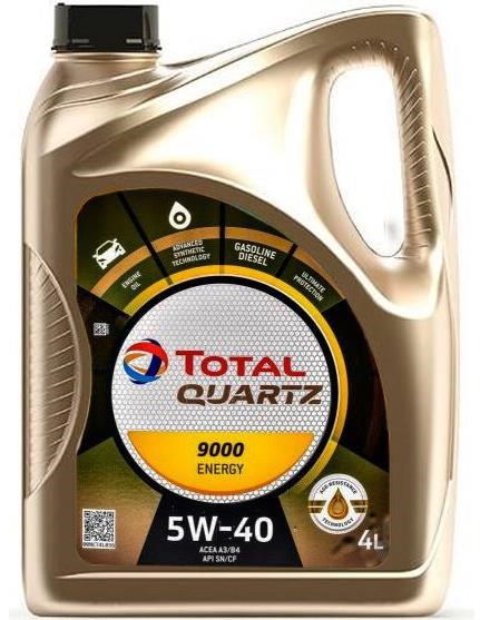 Total 5W40Q9000E4L Моторное масло Total QUARTZ 9000 ENERGY 5W-40, 4л 5W40Q9000E4L: Отличная цена - Купить в Польше на 2407.PL!