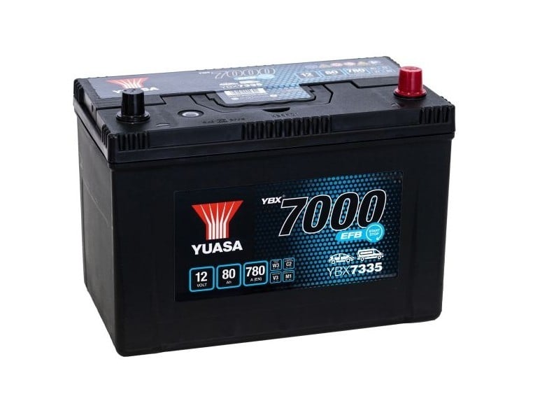 Akku Toyota Proace: YBX7335 Yuasa Starterbatterie Yuasa YBX7000 EFB Start-Stop Plus 12V 80Ah 780A(EN) R+