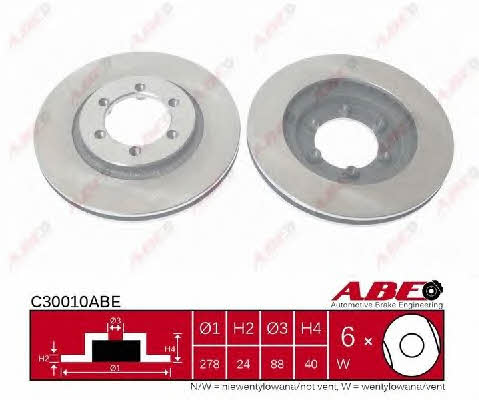 Front brake disc ventilated ABE C30010ABE