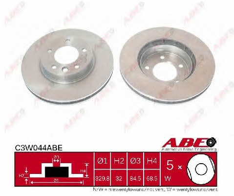 ABE C3W044ABE Front brake disc ventilated C3W044ABE: Buy near me in Poland at 2407.PL - Good price!