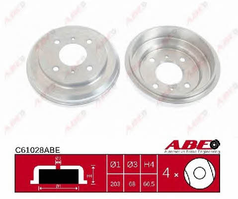 ABE C61028ABE Rear brake drum C61028ABE: Buy near me in Poland at 2407.PL - Good price!