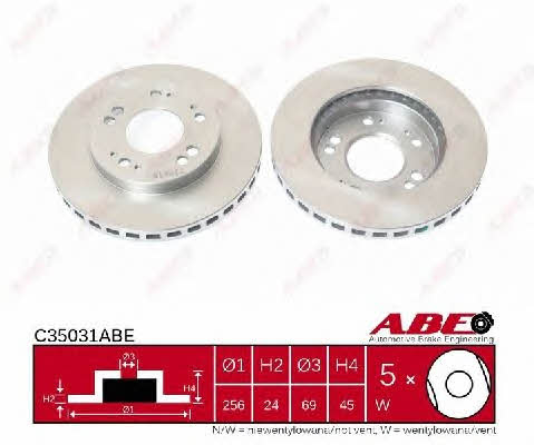 ABE C35031ABE Front brake disc ventilated C35031ABE: Buy near me in Poland at 2407.PL - Good price!