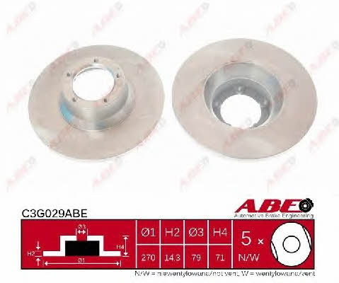 ABE C3G029ABE Unventilated front brake disc C3G029ABE: Buy near me in Poland at 2407.PL - Good price!