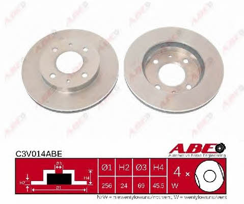 Front brake disc ventilated ABE C3V014ABE