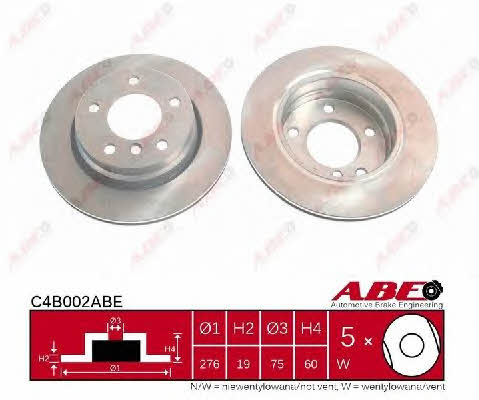 Rear ventilated brake disc ABE C4B002ABE