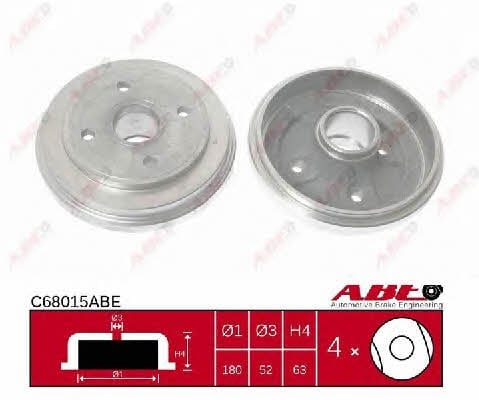 ABE C68015ABE Rear brake drum C68015ABE: Buy near me in Poland at 2407.PL - Good price!