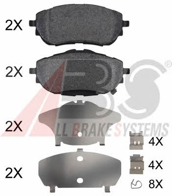 ABS 35025 OE Тормозные колодки дисковые, комплект 35025OE: Отличная цена - Купить в Польше на 2407.PL!