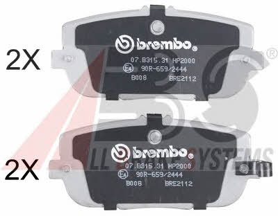 ABS 37550S Brake Pad Set, disc brake 37550S: Buy near me in Poland at 2407.PL - Good price!