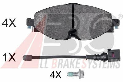 ABS 37958 OE Brake Pad Set, disc brake 37958OE: Buy near me in Poland at 2407.PL - Good price!