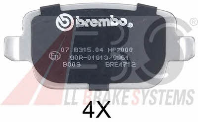 ABS 37561S Тормозные колодки дисковые, комплект 37561S: Отличная цена - Купить в Польше на 2407.PL!