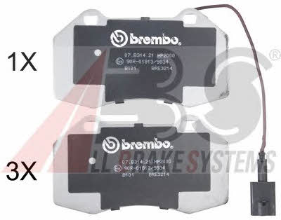 ABS 37688S Brake Pad Set, disc brake 37688S: Buy near me in Poland at 2407.PL - Good price!