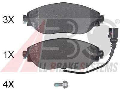 ABS 37872 OE Brake Pad Set, disc brake 37872OE: Buy near me in Poland at 2407.PL - Good price!