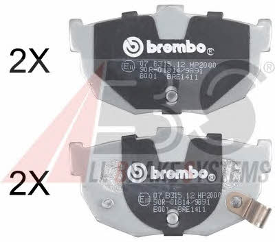 ABS 36692S Brake Pad Set, disc brake 36692S: Buy near me in Poland at 2407.PL - Good price!