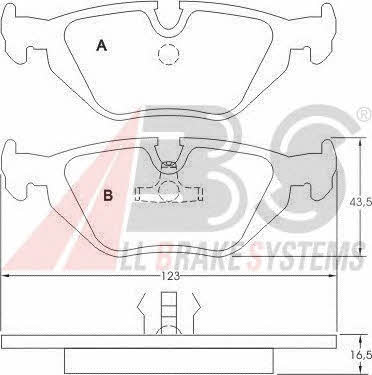 ABS P 06 013 Brake Pad Set, disc brake P06013: Buy near me in Poland at 2407.PL - Good price!