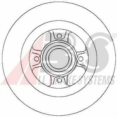 Rear brake disc, non-ventilated ABS 17029