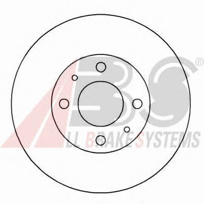 ABS 15049 Rear brake disc, non-ventilated 15049: Buy near me in Poland at 2407.PL - Good price!