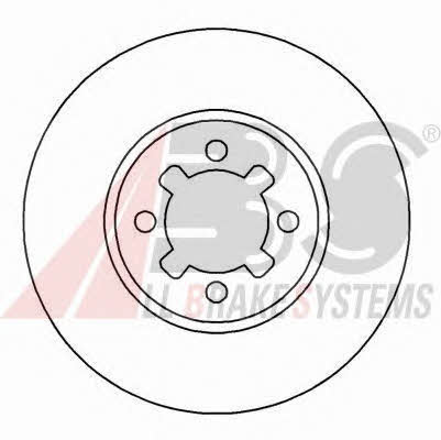 ABS 15538 Unventilated front brake disc 15538: Buy near me in Poland at 2407.PL - Good price!