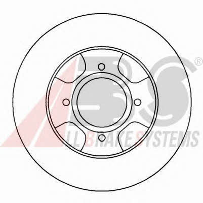 ABS 15543 Unventilated front brake disc 15543: Buy near me at 2407.PL in Poland at an Affordable price!