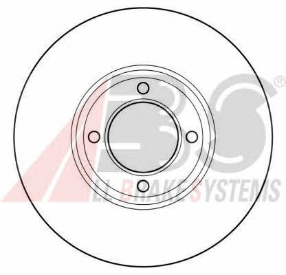 ABS 15729 Unventilated front brake disc 15729: Buy near me in Poland at 2407.PL - Good price!