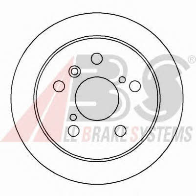 ABS 16229 Rear brake disc, non-ventilated 16229: Buy near me at 2407.PL in Poland at an Affordable price!