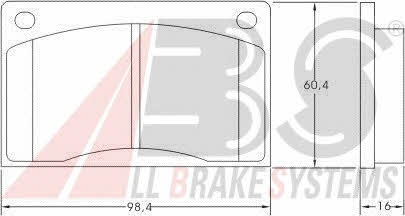 ABS 36047 OE Brake Pad Set, disc brake 36047OE: Buy near me in Poland at 2407.PL - Good price!