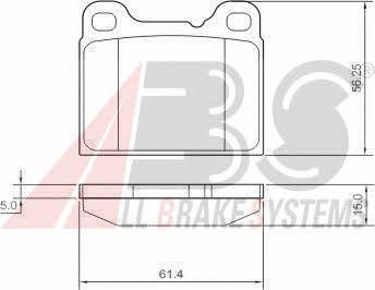 ABS 36049 OE Тормозные колодки дисковые, комплект 36049OE: Отличная цена - Купить в Польше на 2407.PL!