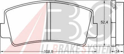 ABS 36071 Brake Pad Set, disc brake 36071: Buy near me in Poland at 2407.PL - Good price!