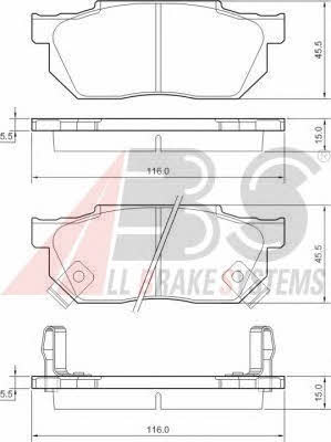 ABS 36167 Brake Pad Set, disc brake 36167: Buy near me in Poland at 2407.PL - Good price!