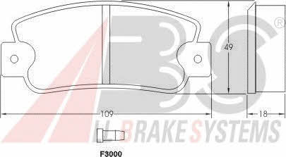 ABS 36518 Brake Pad Set, disc brake 36518: Buy near me in Poland at 2407.PL - Good price!
