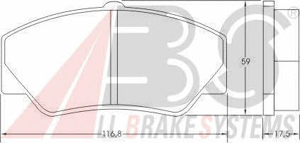 ABS 36578 Brake Pad Set, disc brake 36578: Buy near me in Poland at 2407.PL - Good price!