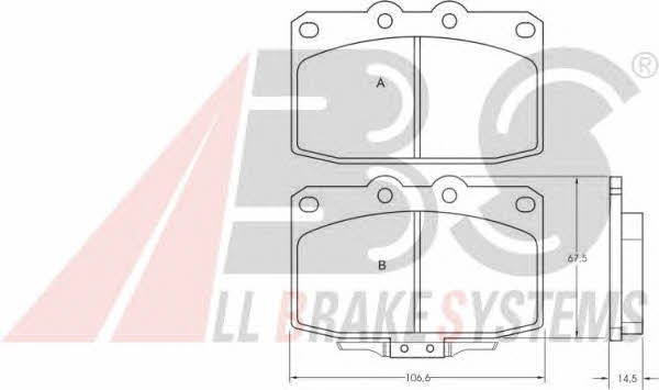 ABS 36625 Brake Pad Set, disc brake 36625: Buy near me in Poland at 2407.PL - Good price!