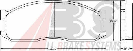 ABS 36642 Brake Pad Set, disc brake 36642: Buy near me in Poland at 2407.PL - Good price!