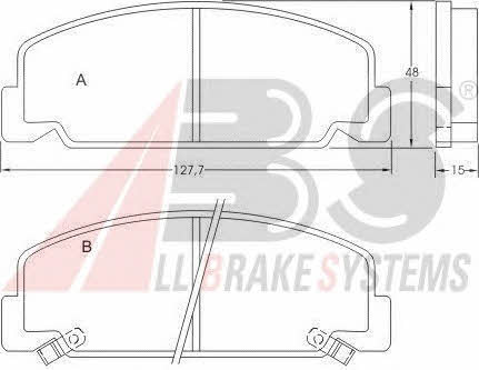 ABS 36669 Brake Pad Set, disc brake 36669: Buy near me in Poland at 2407.PL - Good price!
