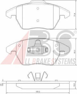 ABS 37429 OE Brake Pad Set, disc brake 37429OE: Buy near me in Poland at 2407.PL - Good price!