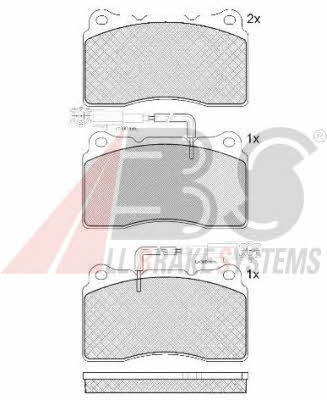 ABS 37465 OE Brake Pad Set, disc brake 37465OE: Buy near me in Poland at 2407.PL - Good price!