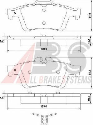ABS 37477 OE Brake Pad Set, disc brake 37477OE: Buy near me in Poland at 2407.PL - Good price!