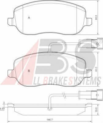 ABS 37495 OE Brake Pad Set, disc brake 37495OE: Buy near me in Poland at 2407.PL - Good price!