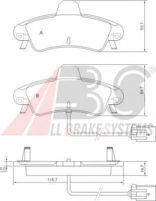 ABS 37498 OE Brake Pad Set, disc brake 37498OE: Buy near me in Poland at 2407.PL - Good price!