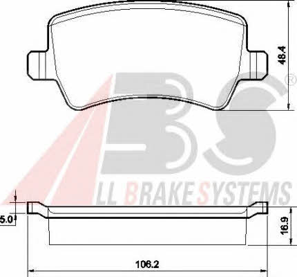 ABS 37562 OE Brake Pad Set, disc brake 37562OE: Buy near me in Poland at 2407.PL - Good price!