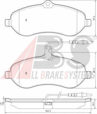 ABS 37589 OE Brake Pad Set, disc brake 37589OE: Buy near me in Poland at 2407.PL - Good price!