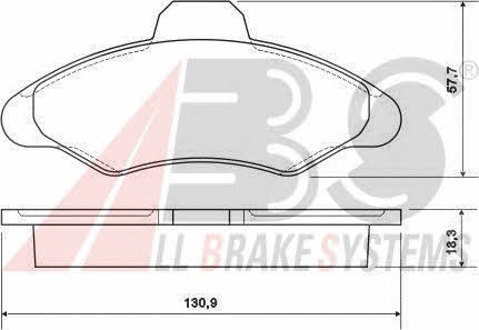 ABS 36709 OE Brake Pad Set, disc brake 36709OE: Buy near me in Poland at 2407.PL - Good price!