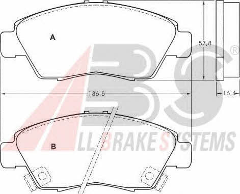 ABS 36831 OE Brake Pad Set, disc brake 36831OE: Buy near me in Poland at 2407.PL - Good price!