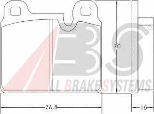 ABS 36833 OE Brake Pad Set, disc brake 36833OE: Buy near me in Poland at 2407.PL - Good price!