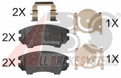 ABS 37683 OE Brake Pad Set, disc brake 37683OE: Buy near me in Poland at 2407.PL - Good price!