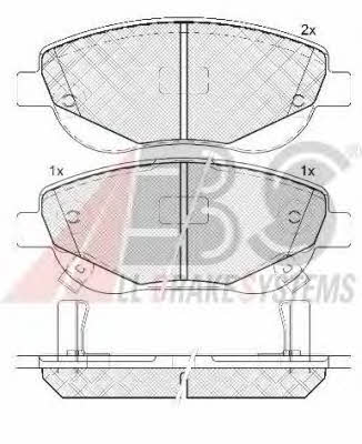 

klocki hamulcowe, zestaw 37736 ABS