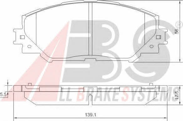 ABS 37544 OE Brake Pad Set, disc brake 37544OE: Buy near me in Poland at 2407.PL - Good price!