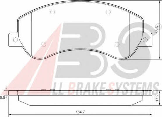 ABS 37558 OE Brake Pad Set, disc brake 37558OE: Buy near me in Poland at 2407.PL - Good price!